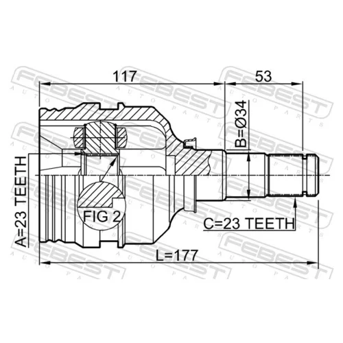 Sada kĺbov hnacieho hriadeľa 0111-ZZE120 /FEBEST/ - obr. 1