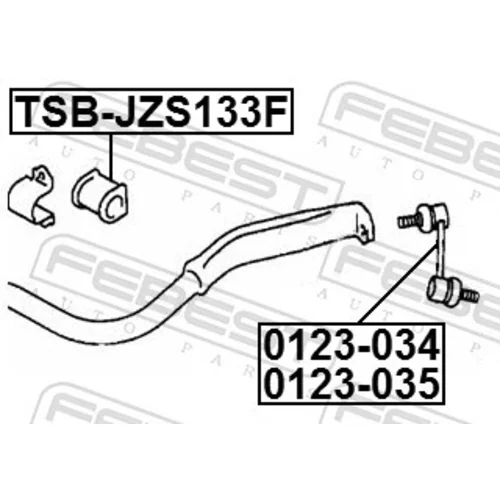 Tyč/Vzpera stabilizátora 0123-034 /FEBEST/ - obr. 1