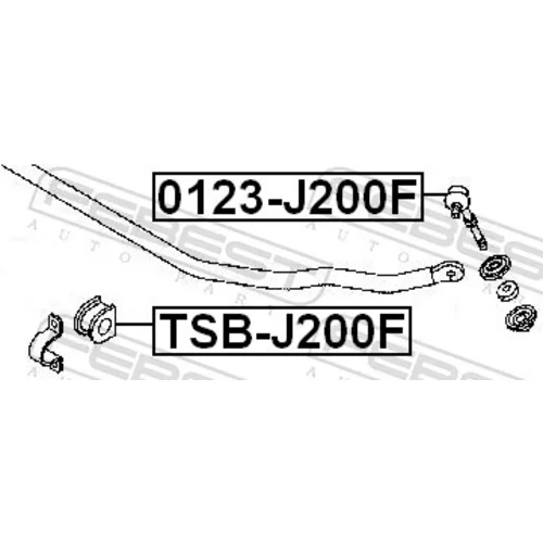 Tyč/Vzpera stabilizátora 0123-J200F /FEBEST/ - obr. 1