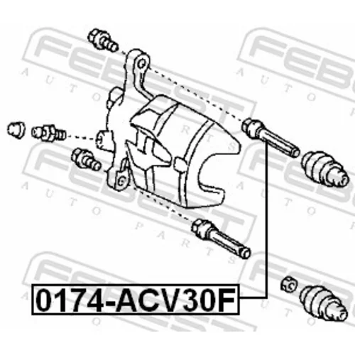 Vodiaci čap brzdového strmeňa 0174-ACV30F /FEBEST/ - obr. 1