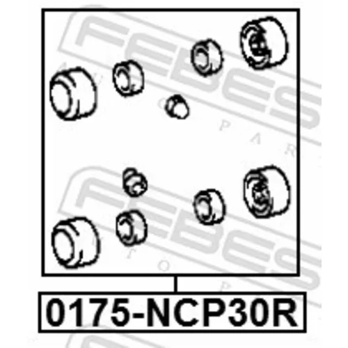 Opravná sada brzdového valčeka kolesa 0175-NCP30R /FEBEST/ - obr. 1