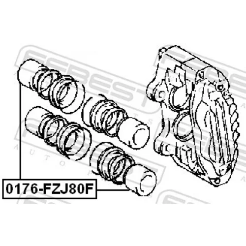 Piest brzdového strmeňa 0176-FZJ80F /FEBEST/ - obr. 1