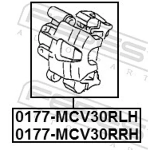 Brzdový strmeň 0177-MCV30RRH /FEBEST/ - obr. 1