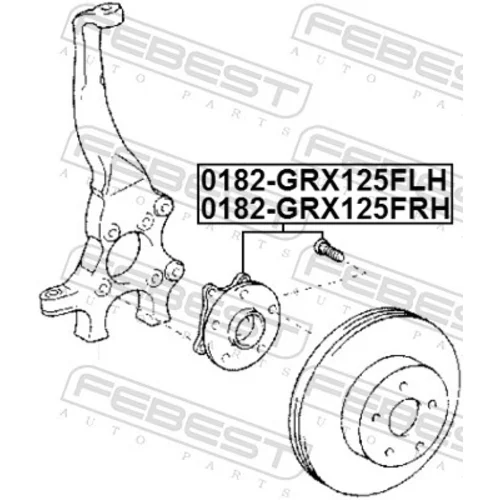 Náboj kolesa 0182-GRX125FLH /FEBEST/ - obr. 1