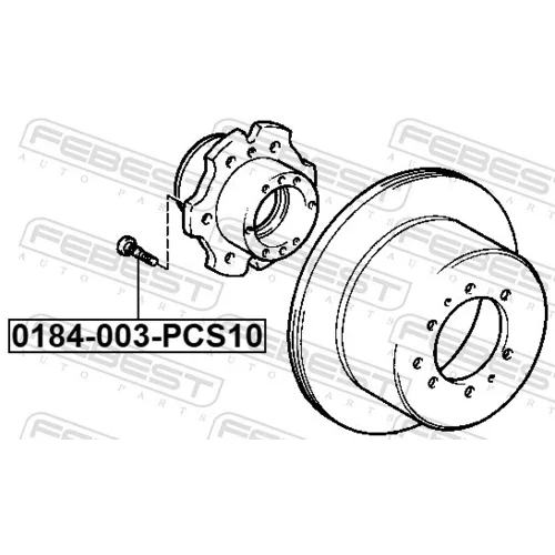 Čap kolesa 0184-003-PCS10 /FEBEST/ - obr. 1