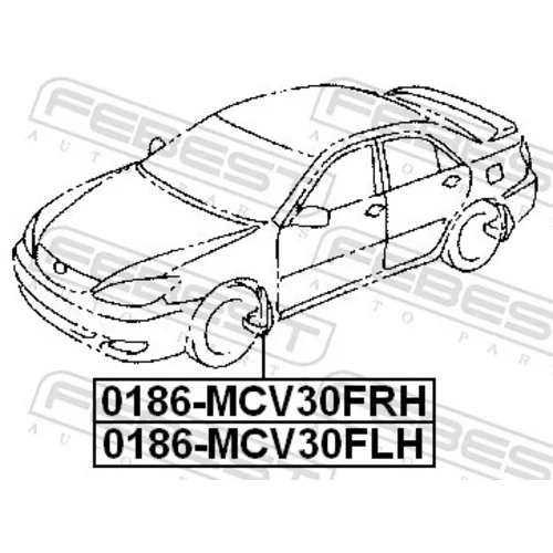 Blatník - montážna sada 0186-MCV30FRH /FEBEST/ - obr. 1