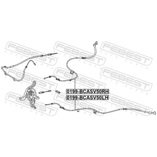 Ťažné lanko parkovacej brzdy 0199-BCASV50LH /FEBEST/ - obr. 1