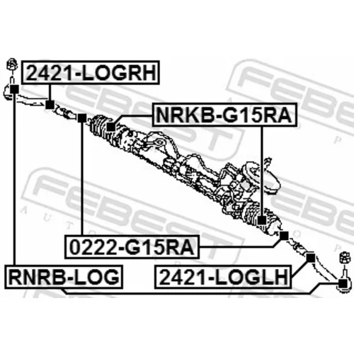 Axiálny čap tiahla riadenia 0222-G15RA /FEBEST/ - obr. 1
