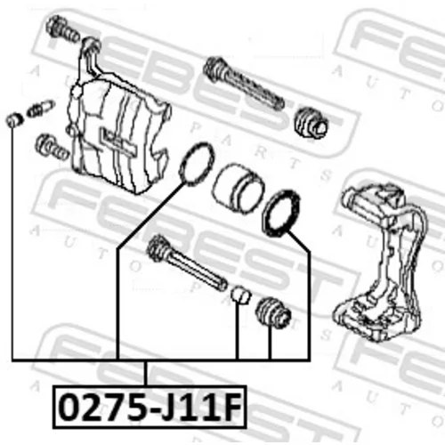 Opravná sada brzdového strmeňa 0275-J11F /FEBEST/ - obr. 1