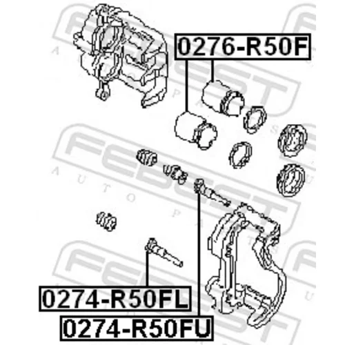 Piest brzdového strmeňa 0276-R50F /FEBEST/ - obr. 1