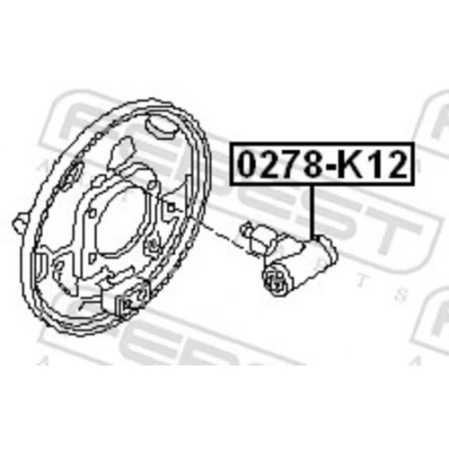 Brzdový valček kolesa 0278-K12 /FEBEST/ - obr. 1