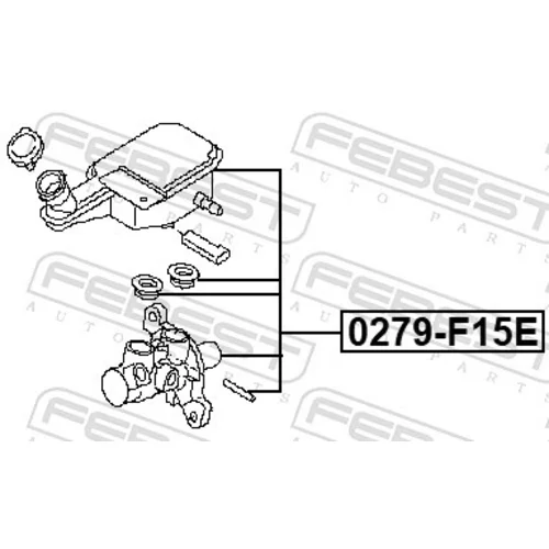 Hlavný brzdový valec 0279-F15E /FEBEST/ - obr. 1
