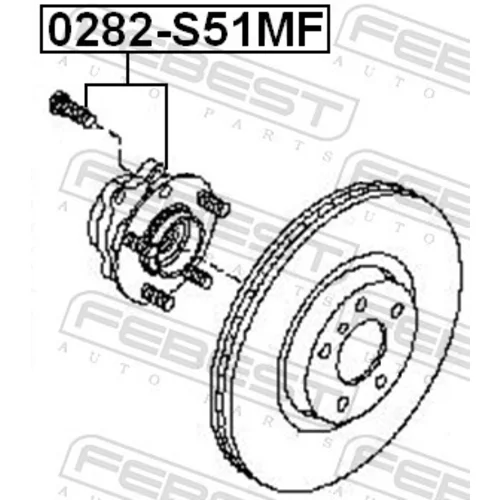 Náboj kolesa 0282-S51MF /FEBEST/ - obr. 1
