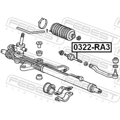Axiálny čap tiahla riadenia 0322-RA3 /FEBEST/ - obr. 1