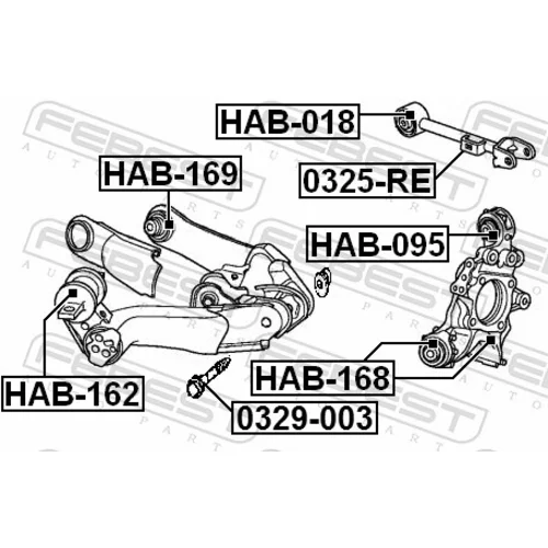 Rameno zavesenia kolies 0325-RE /FEBEST/ - obr. 1