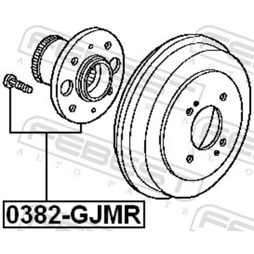 Náboj kolesa 0382-GJMR /FEBEST/ - obr. 1