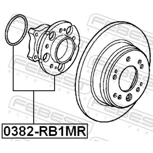 Náboj kolesa 0382-RB1MR /FEBEST/ - obr. 1