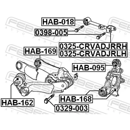 Skrutka, priečne rameno 0398-005 /FEBEST/ - obr. 1
