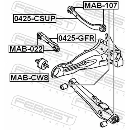 Rameno zavesenia kolies 0425-GFR /FEBEST/ - obr. 1