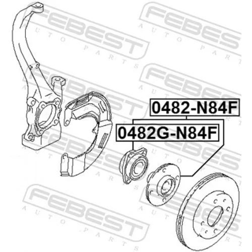 Náboj kolesa 0482G-N84F /FEBEST/ - obr. 1