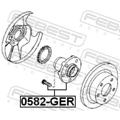 Náboj kolesa 0582-GER /FEBEST/ - obr. 1