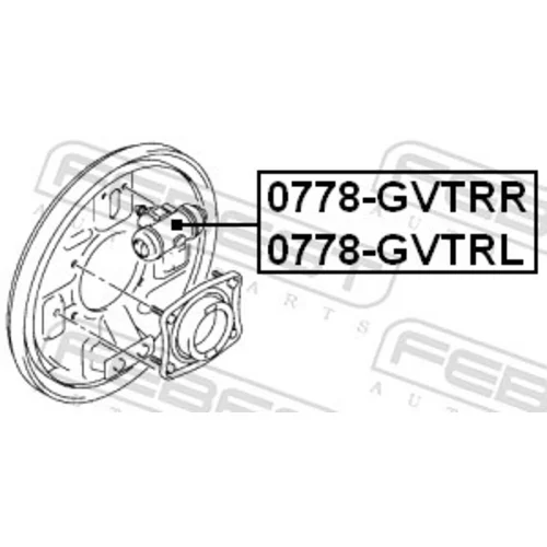 Brzdový valček kolesa 0778-GVTRR /FEBEST/ - obr. 1