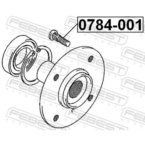 Čap kolesa 0784-001 /FEBEST/ - obr. 1