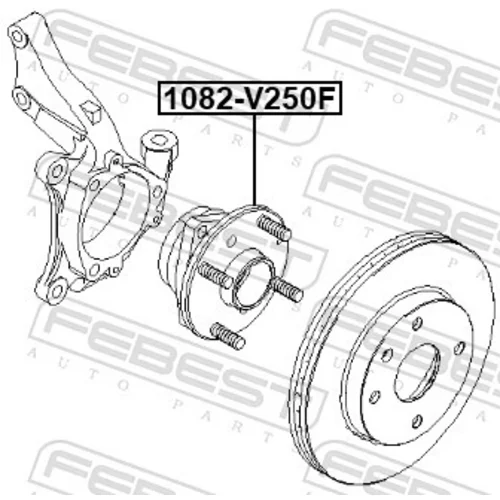 Náboj kolesa 1082-V250F /FEBEST/ - obr. 1