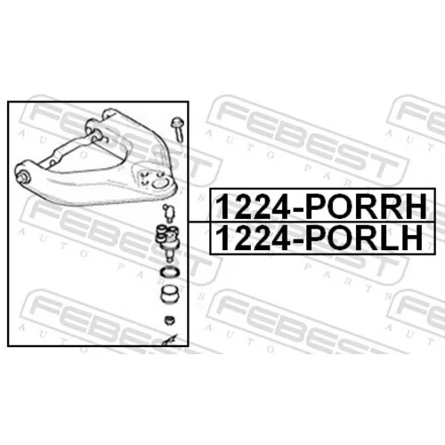 Rameno zavesenia kolies 1224-PORLH /FEBEST/ - obr. 1