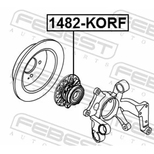Náboj kolesa 1482-KORF /FEBEST/ - obr. 1