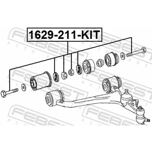Skrutka pre nastavenie odklonu kolesa 1629-211-KIT /FEBEST/ - obr. 1