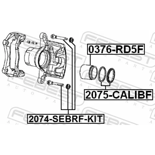 Vodiaci čap brzdového strmeňa 2074-SEBRF-KIT /FEBEST/ - obr. 1