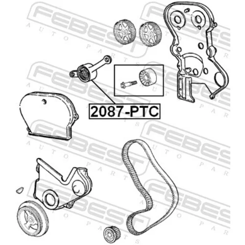 Napínacia kladka ozubeného remeňa 2087-PTC /FEBEST/ - obr. 1
