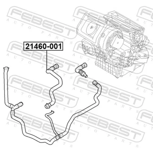 Potrubie chladiacej kvapaliny 21460-001 /FEBEST/ - obr. 1