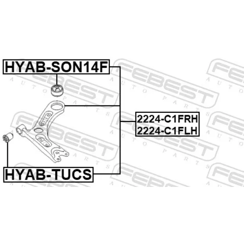 Rameno zavesenia kolies 2224-C1FLH /FEBEST/ - obr. 1
