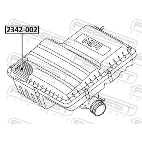 Vzduchový filter 2342-002 /FEBEST/ - obr. 1