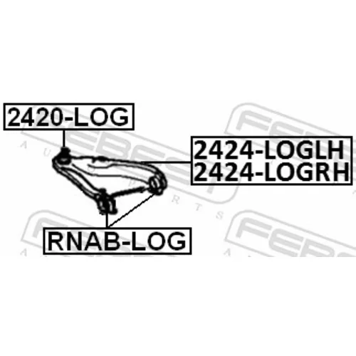 Rameno zavesenia kolies 2424-LOGRH /FEBEST/ - obr. 1