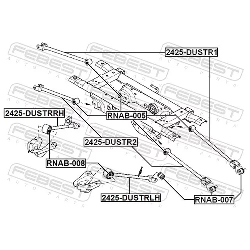 Rameno zavesenia kolies 2425-DUSTRRH /FEBEST/ - obr. 1