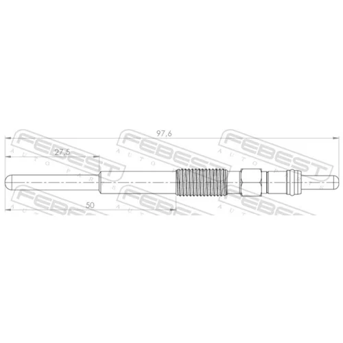 Žeraviaca sviečka 25642-003 /FEBEST/ - obr. 1