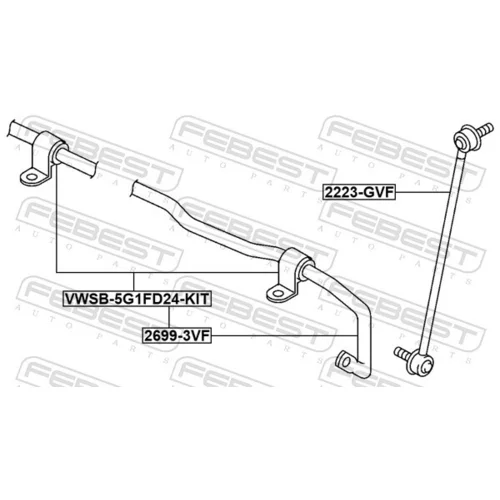 Stabilizátor podvozku 2699-3VF /FEBEST/ - obr. 1