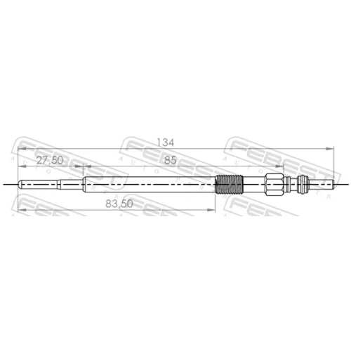 Žeraviaca sviečka 27642-001 /FEBEST/ - obr. 1