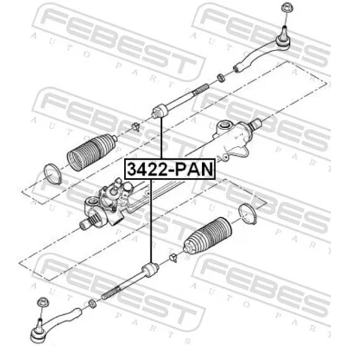 Axiálny čap tiahla riadenia 3422-PAN /FEBEST/ - obr. 1