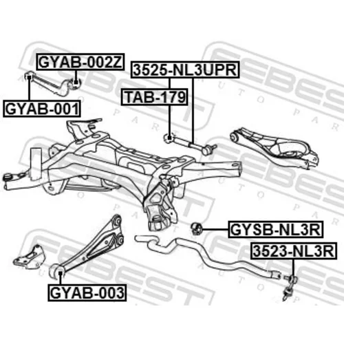 Rameno zavesenia kolies 3525-NL3UPR /FEBEST/ - obr. 1