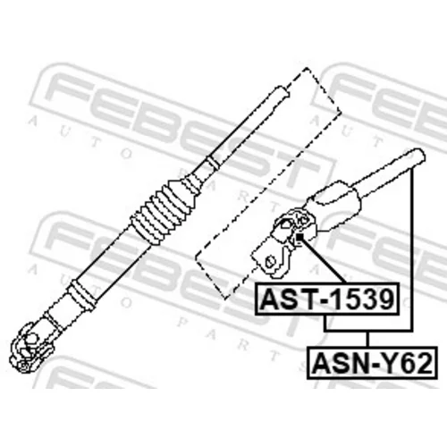 Hriadeľ riadenia ASN-Y62 /FEBEST/ - obr. 1