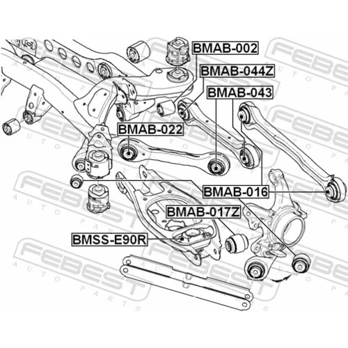 Ložisko pružnej vzpery BMSS-E90R /FEBEST/ - obr. 1