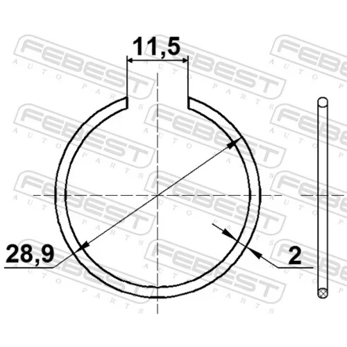 Manžeta hnacieho hriadeľa - montážna sada CC-1-30X2-2-PCS10 /FEBEST/ - obr. 1