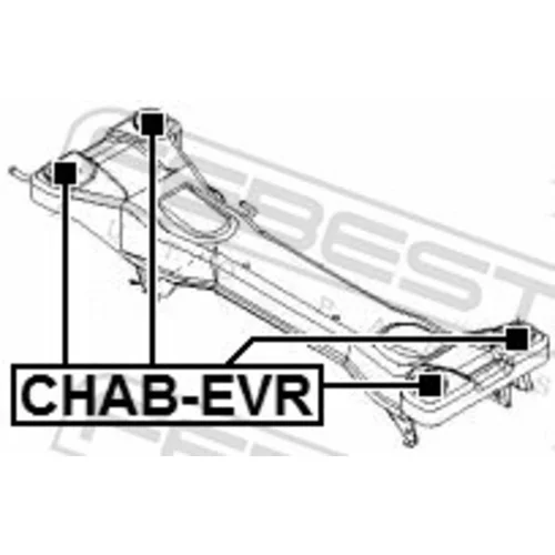 Uloženie tela nápravy CHAB-EVR /FEBEST/ - obr. 1