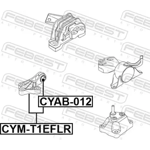 Uloženie motora CYAB-012 /FEBEST/ - obr. 1