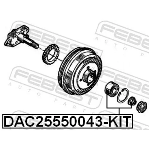 Ložisko kolesa - opravná sada DAC25550043-KIT /FEBEST/ - obr. 1