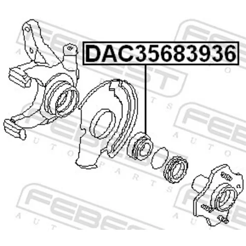 Ložisko kolesa DAC35683936 /FEBEST/ - obr. 1